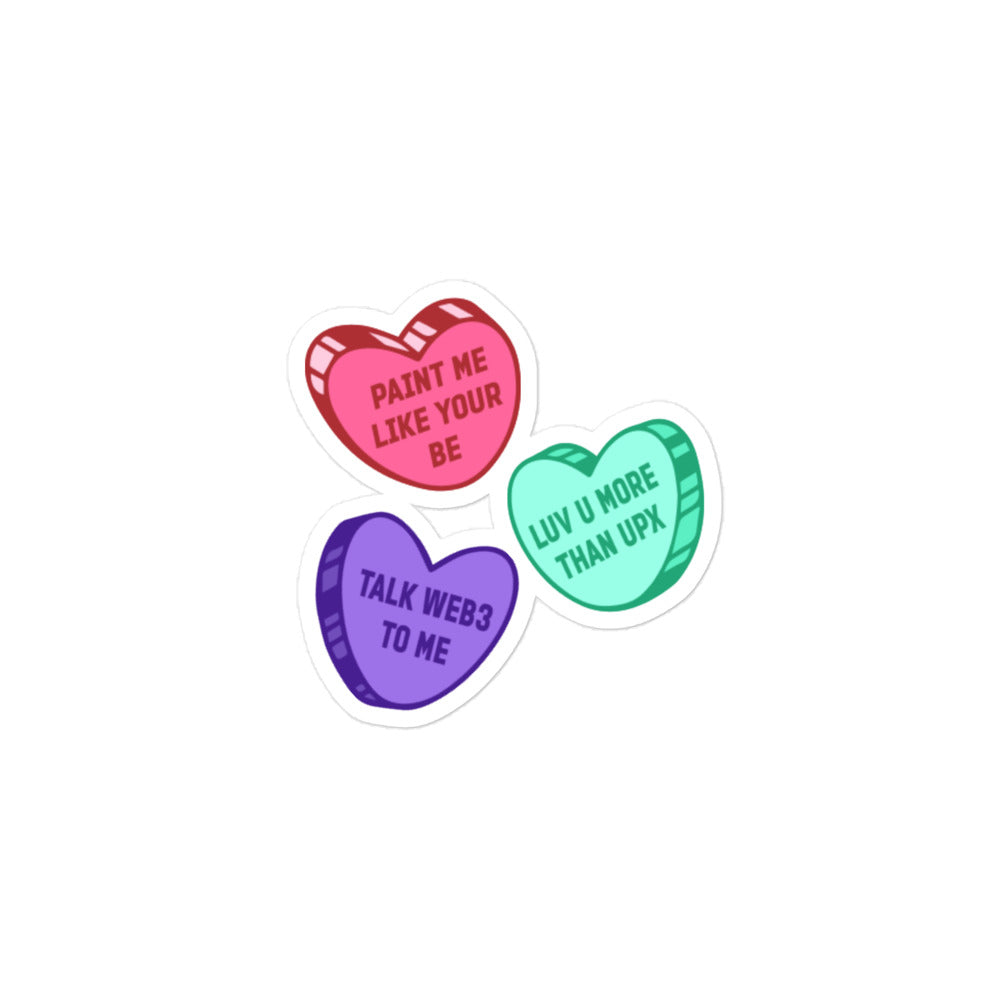 Conversation Hearts Sticker